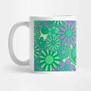 Green flower power Mug